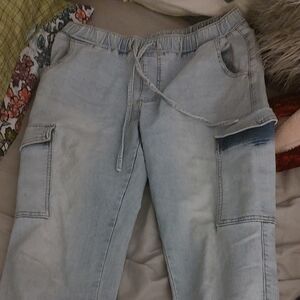 Almost Famous Light Blue Cargo Jeggings